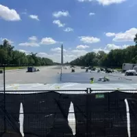 Controversial Transformation: Washington D.C.'s Reflecting Pool Undergoes 'American Flag Blue' Makeover