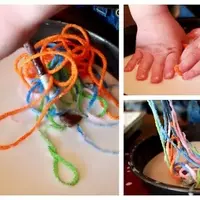 Crafting a Colorful Yarn Circle Garland with Kids